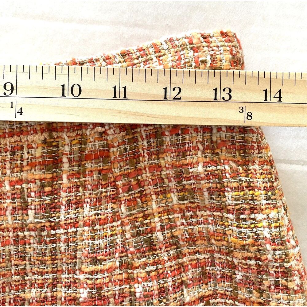 Dolce & Gabbana Orange Tweed Skirt Suit Archival Style 90 Y2K Old Money Clueless - Picture 11 of 15